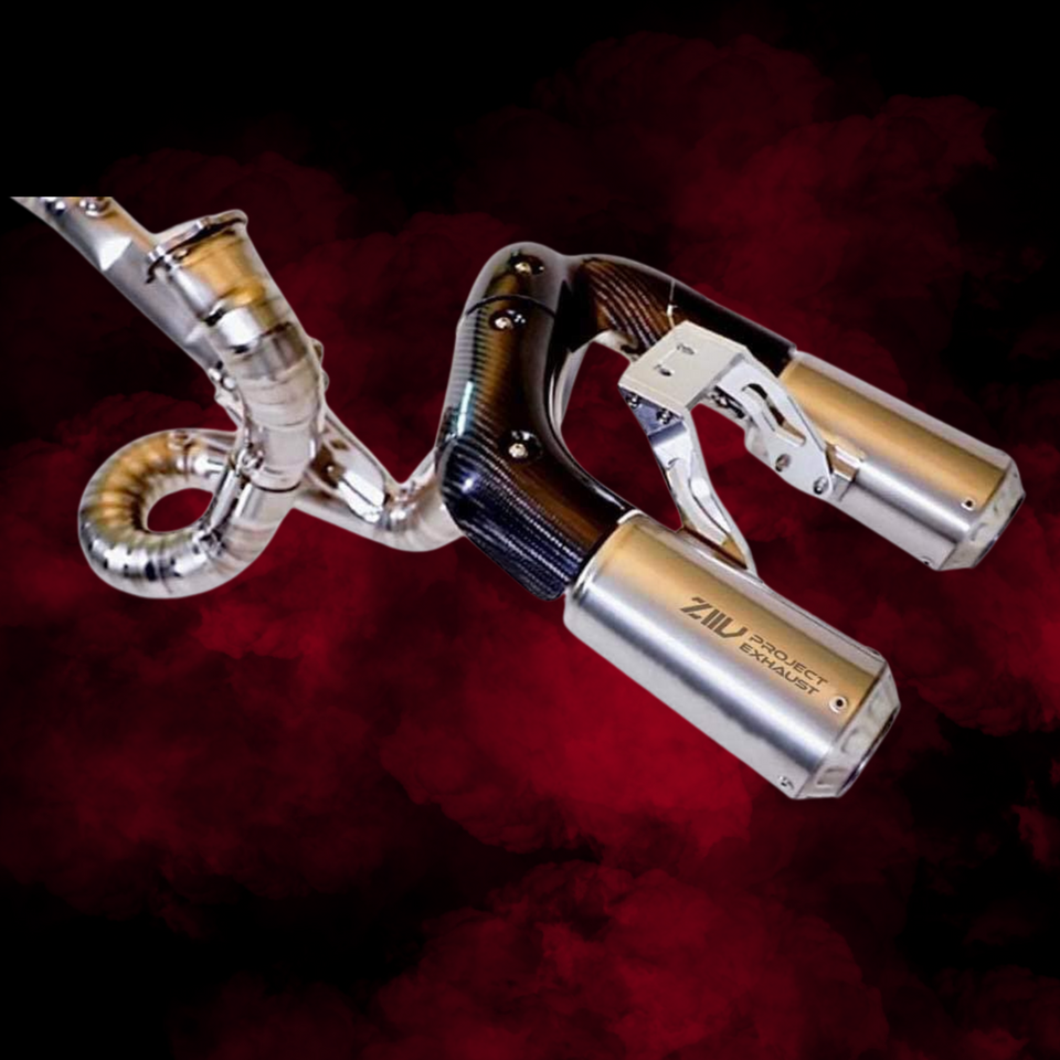 DUCATI Panigale V2 / Streetfighter V2 / 899 / 959 / 1199 / 1299 High Mount Full Titanium Exhaust 2011-2023